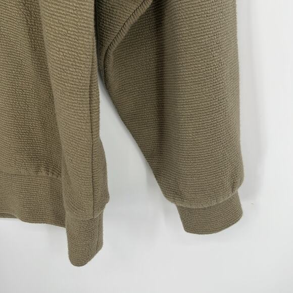 Madewell Button Back Mock Neck Top Small Sweatshirt Textured Distant Surplus - Picture 6 of 10